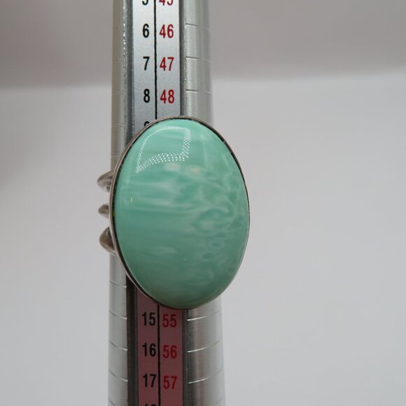 Desert Rose Trading Variscite Sterling Silver Ring Size 6 - Picture 13 of 14